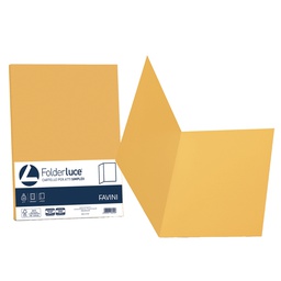 [32652] 50 cartelline semplici LUCE 200gr 25x34cm giallo oro FAVINI