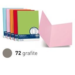 [86587] 50 cartelline semplici LUCE 200gr 25x34cm grafite FAVINI