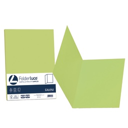 [32657] 50 cartelline semplici LUCE 200gr 25x34cm pistacchio FAVINI