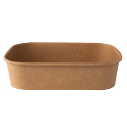 [96725] 50 bowl rettangolari monouso 500ml cartoncino avana Signor Bio