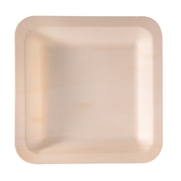 [96709] 50 Piatti monouso in legno quadrati 21,5 x 21,5cm Signor Bio (Delist