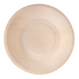 [96711] 50 Piatti monouso in legno tondi D 21,5cm Signor Bio (Delist