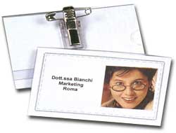 [37209] 50 PORTANOME 9X5,5 C/CLIP+SPILLA 31-090 LEBEZ