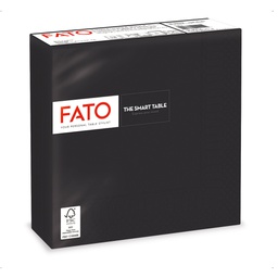 [91347] 50 tovaglioli carta 33x33cm 2 Veli Nero Fato