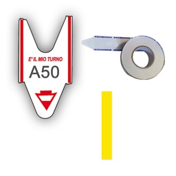 [74646] 5 ROTOLI da 2000 TICKETS GIALLO per ELIMINA CODE Printex