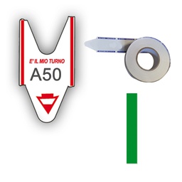 [74645] 5 ROTOLI da 2000 TICKETS VERDE per ELIMINA CODE Printex