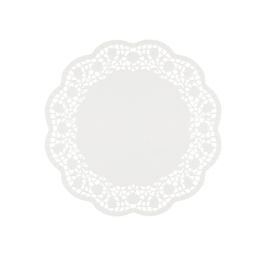 [91467] ***6 Sottotorta decorativi in carta bianca diametro 27cm