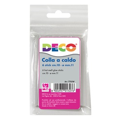 [82572] 6 stick colle per pistola grande TY102M diam. 11mm - lungh. 10cm DECO