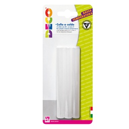 [86224] 6 stick colle trasp. diam. 11mm x 10cm per pistola a bassa temperatura DECO