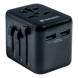 [VERB49543] Adattatore viaggio UTA-02 con 2 x USB-A _Verbatim