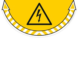[80657] ADESIVO SEGNALATORE da TERRA ''Rischio Elettrico'' 70x35cm Take Care Cep