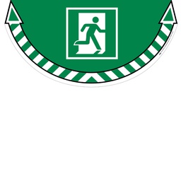 [80658] ADESIVO SEGNALATORE da TERRA ''Uscita Emergenza'' 70x35cm Take Care Cep