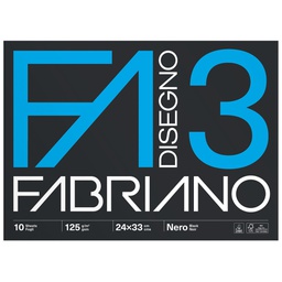 [76606] ALBUM 3 NERO (24X33CM FG 10 125GR FABRIANO