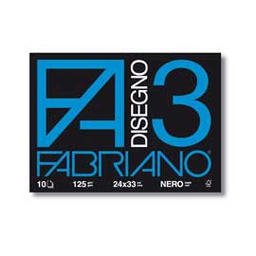 [76606] ALBUM 3 NERO (24X33CM FG 10 125GR FABRIANO
