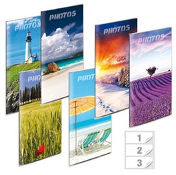 [55614] ALBUM FOTO SALDATO 175x325mm fino a 96 FOTO 10x15cm assortiti LEBEZ