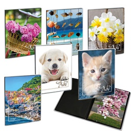 [76176] ALBUM FOTO SALDATO 17x21cm fino a 24 FOTO 14,5x20cm assortiti LEBEZ