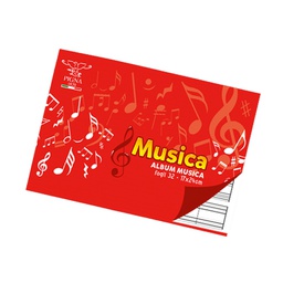 [51333] ALBUM MUSICA 17X24CM 16FG 85GR 5 PENTAGRAMMI