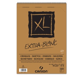 [85648] Album spiralato lato corto XL EXTRA WHITE A3 120 fg. 90 gr Canson