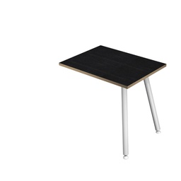 [92415] Allungo dx/sx 60x80xH74,4cm per scrivanie Skinny Metal Bianco/Nero venato