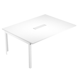 [94065] Allungo tavolo riunione Woody Sup.160x120cm piano bianco / gambe metal