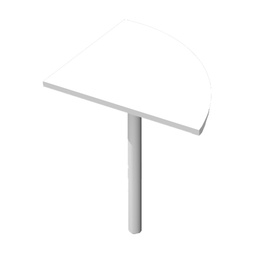 [76720] ANGOLARE 90  BIANCO + GAMBA SUPPORTO x SCRIVANIE AgorA' Basic