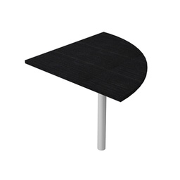[74368] ANGOLARE 90  NERO VENATO + GAMBA SUPPORTO GRIGIO CROMATO x SCRIVANIE EASY