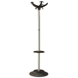 [58094] APPENDIABITI 168CM A 5 POSTI C/PORTAOMBRELLI NERO/GRIGIO