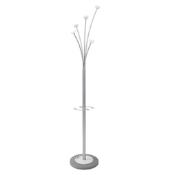 [74264] Appendiabiti 5 posti 175cm grigio/bianco C/PORTAOMBRELLI ALBA