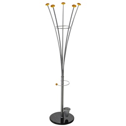[47389] APPENDIABITI C/PORTAOMBRELLI 188CM 5 POMELLI ALCO