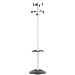 [58096] APPENDIABITI TOTEM 175CM A 8 POSTI C/PORTAOMBRELLI GRIGIO/NERO