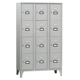 [91666] Armadio casellario in metallo 12 VANI 105x50cm H180cm GRIGIO 170/12/S