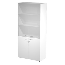 [76824] ARMADIO MODULARE A 2+2 ANTE 90x45,8cm - H200cm BIANCO