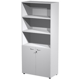 [76823] ARMADIO MODULARE A 2 ANTE BASSE 90x45,8cm - H200cm GRIGIO