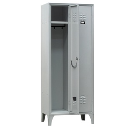 [91649] Spogliatoio in metallo a 2 VANI 70x35cm H180cm GRIGIO 111/02/S