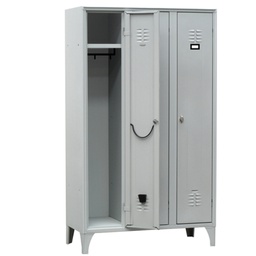 [91650] Spogliatoio in metallo a 3 VANI 105x35cm H180cm GRIGIO 111/03/S