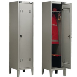 [77044] ARMADIO SPOGLIATOIO METALLO a 1POSTO 38x35cm H180cm GRIGIO