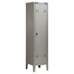 [77044] ARMADIO SPOGLIATOIO METALLO a 1POSTO 38x35cm H180cm GRIGIO