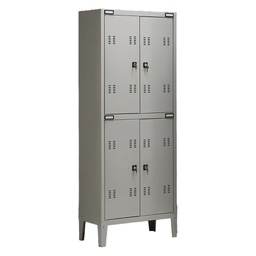 [77046] ARMADIO SPOGLIATOIO METALLO a 4 POSTI 70x35cm H180cm GRIGIO