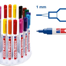 [73450] Astuccio 10 marcatore permanente EDDING 400 punta conica col.assortiti