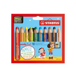 [70042] Astuccio 10 pastelli STABILO WOODY 3in1 + TEMPERINO