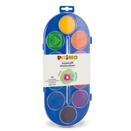 [71772] ASTUCCIO 10 PASTIGLIE ACQUERELLI JUMBO 44mm PRIMO
