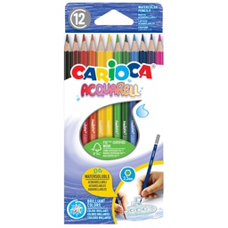 [82593] Astuccio 12 matite acquerellabili colori assortiti Carioca