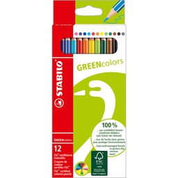 [76863] ASTUCCIO 12 PASTELLI GREEN COLOURS STABILO