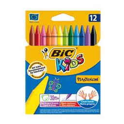 [46454] ASTUCCIO 12 PASTELLI KIDS PLASTIDECOR BIC