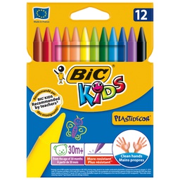 [46454] ASTUCCIO 12 PASTELLI KIDS PLASTIDECOR BIC