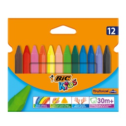 [46456] ASTUCCIO 12 PASTELLI KIDS PLASTIDECOR TRIANGLE BIC