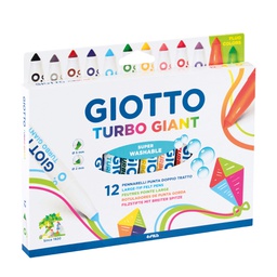 [71767] ASTUCCIO 12 PENNARELLI GIOTTO TURBO GIANT CLASSICI+2 NEON