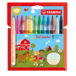 [79664] Astuccio 12 pennarelli TRIO JUMBO STABILO