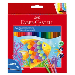 [46469] ASTUCCIO 24 PASTELLI COLORATI ACQUERELLABILI RED RANGE FABER CASTELL