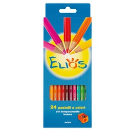 [95845] Astuccio 24 pastelli Elios + temperamatite Fila